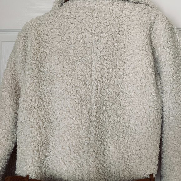 SHIRPA MOTO Jacket With Suede Trim In Light Cream - Picture 2 of 9